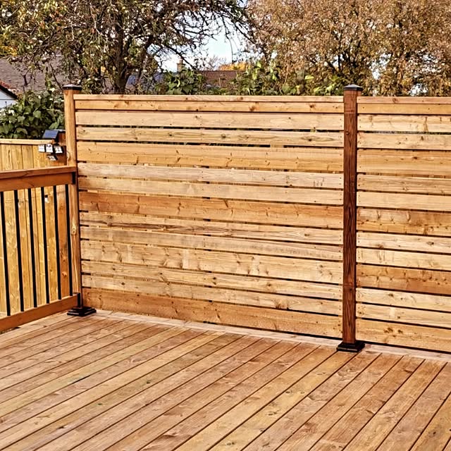 Custom deck built by Cordeiro Fences & Decks